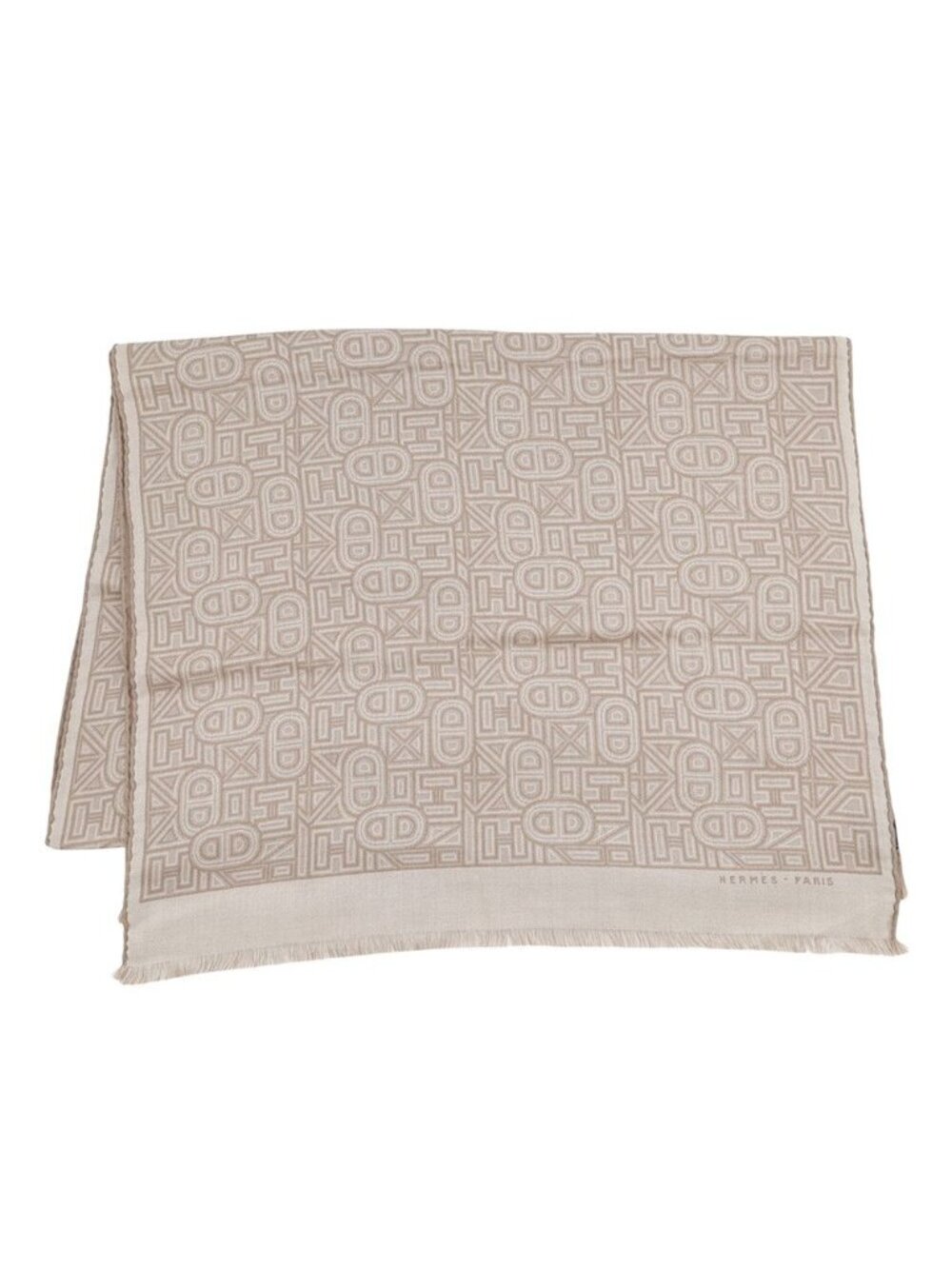 Hermes Shawl Chaine D'ancre Cashmere Silk Scarf